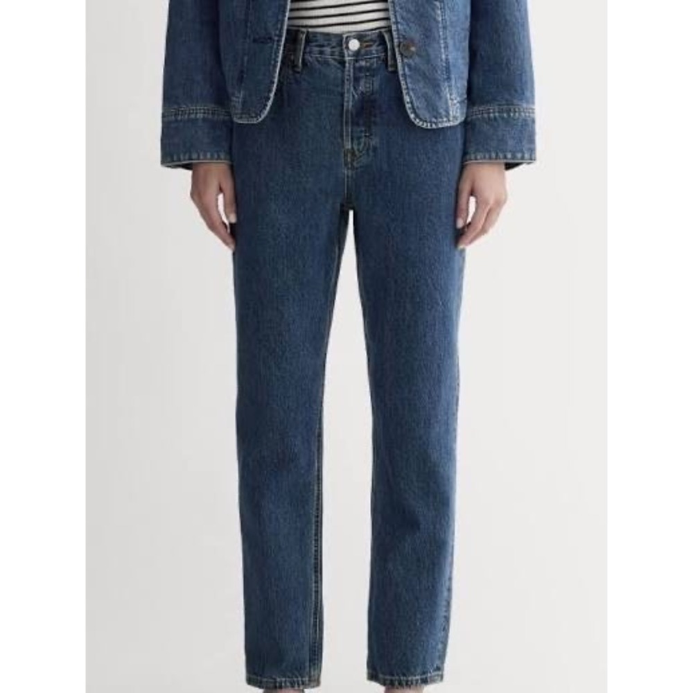 Everlane The Curvy 90s Cheeky Straight Jean Blue Organic Cotton Size 25 Ankle‎